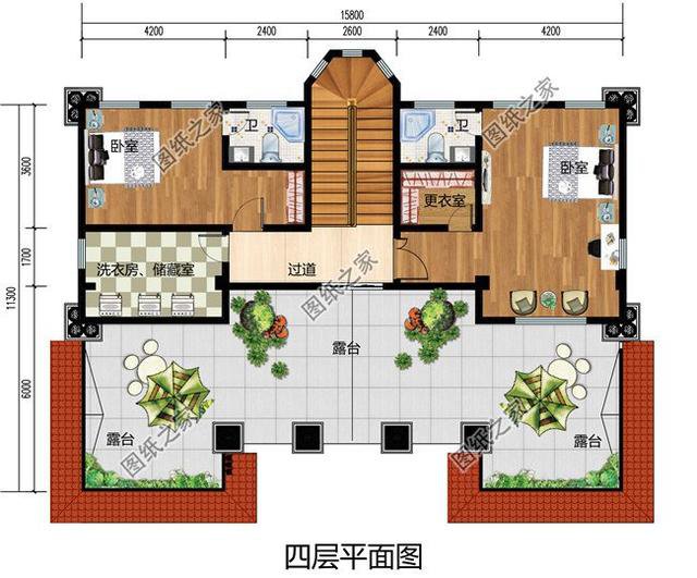 自建房16x12米設計圖紙，一層到四層都有，看的我都想建房了