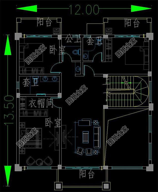 自建房16x12米設計圖紙，一層到四層都有，看的我都想建房了