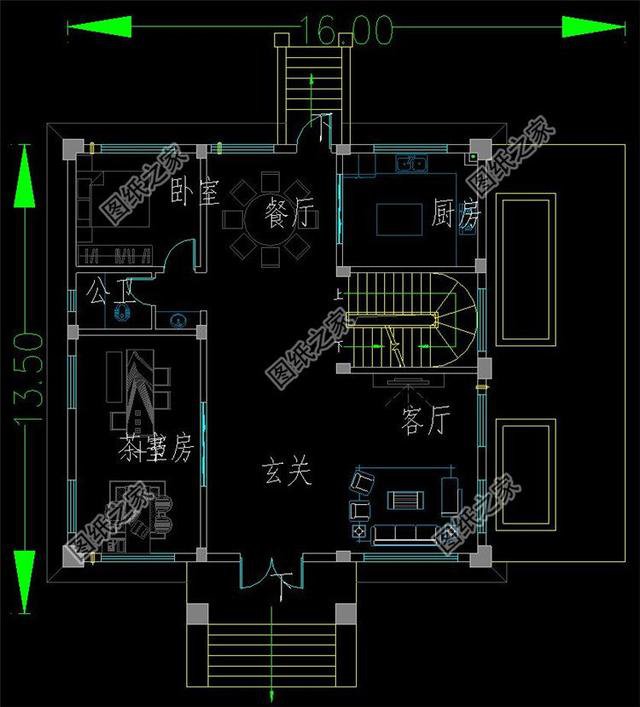 自建房16x12米設計圖紙，一層到四層都有，看的我都想建房了