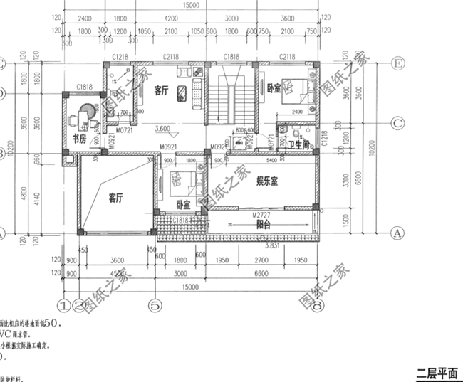 15×10農村二層戶型圖，造價低性價比高，農村建一棟未免太好看