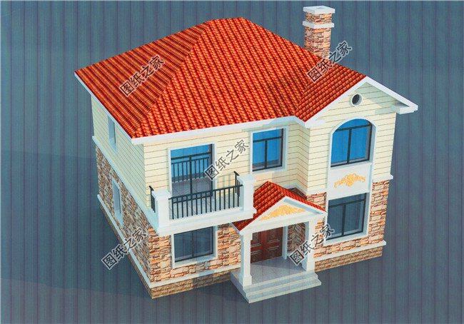 四套農(nóng)村100平方二層小洋樓設計圖，蓋上一套住進去舒適又安心