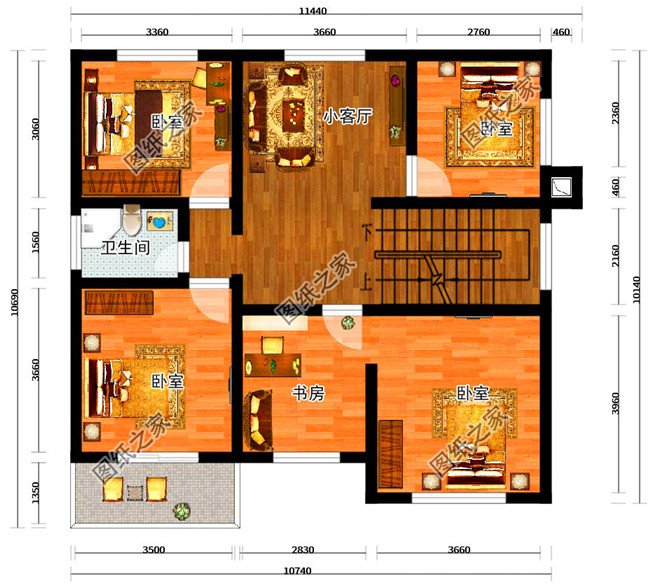 四套農(nóng)村100平方二層小洋樓設計圖，蓋上一套住進去舒適又安心