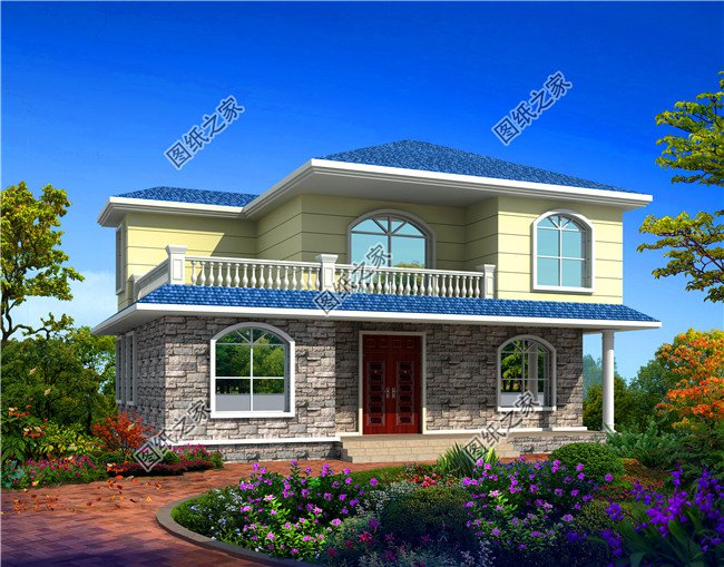 四套農(nóng)村100平方二層小洋樓設計圖，蓋上一套住進去舒適又安心