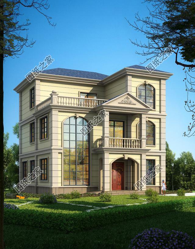 農村三層三間自建房外觀圖，農村房子這樣建，以后誰還去城市