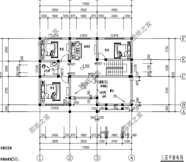 農村占地100平米三層自建房設計圖，造價25-30萬，小而精的戶型你值得擁有！