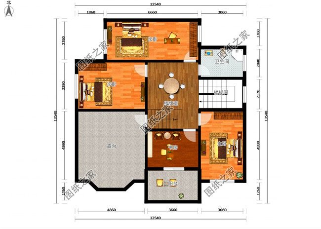 三款12米乘12米建房設計圖，戶型方正，每個村都該有的戶型