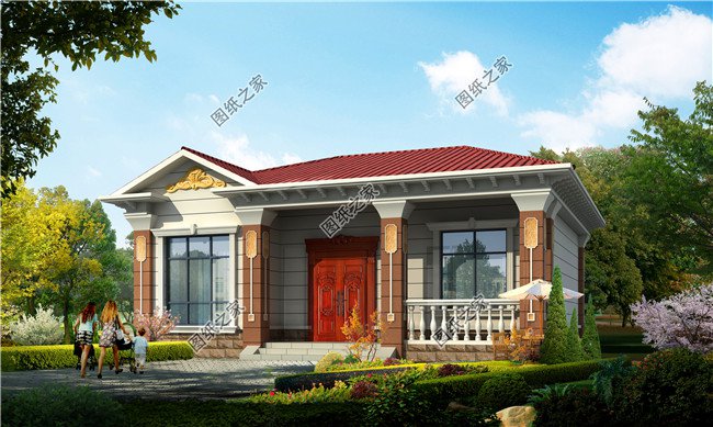 農村自建房三室一廳圖，家庭人口不多的首選