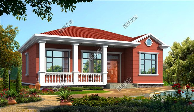 農村自建房三室一廳圖，家庭人口不多的首選