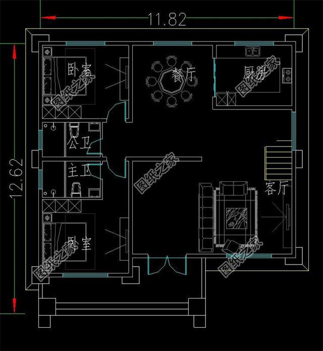 三層平頂樓房帶平面圖，美到犯規，經濟實用別錯過