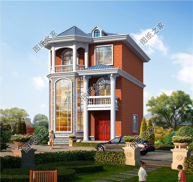 四款農村兩間三層樓房新款圖，含平面圖，收藏過年回家建一棟