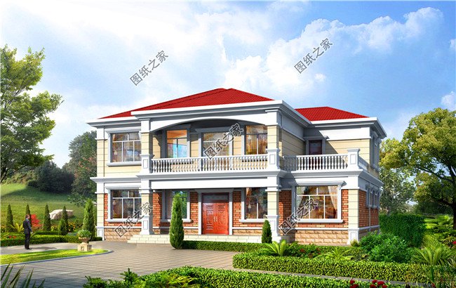 大戶型的二層別墅設(shè)計圖，16米×12的房屋設(shè)計圖給你掙足了面子