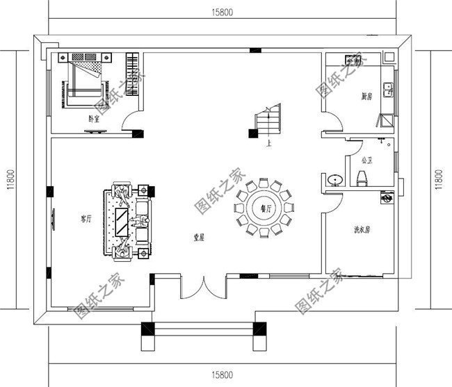 大戶型的二層別墅設(shè)計圖，16米×12的房屋設(shè)計圖給你掙足了面子