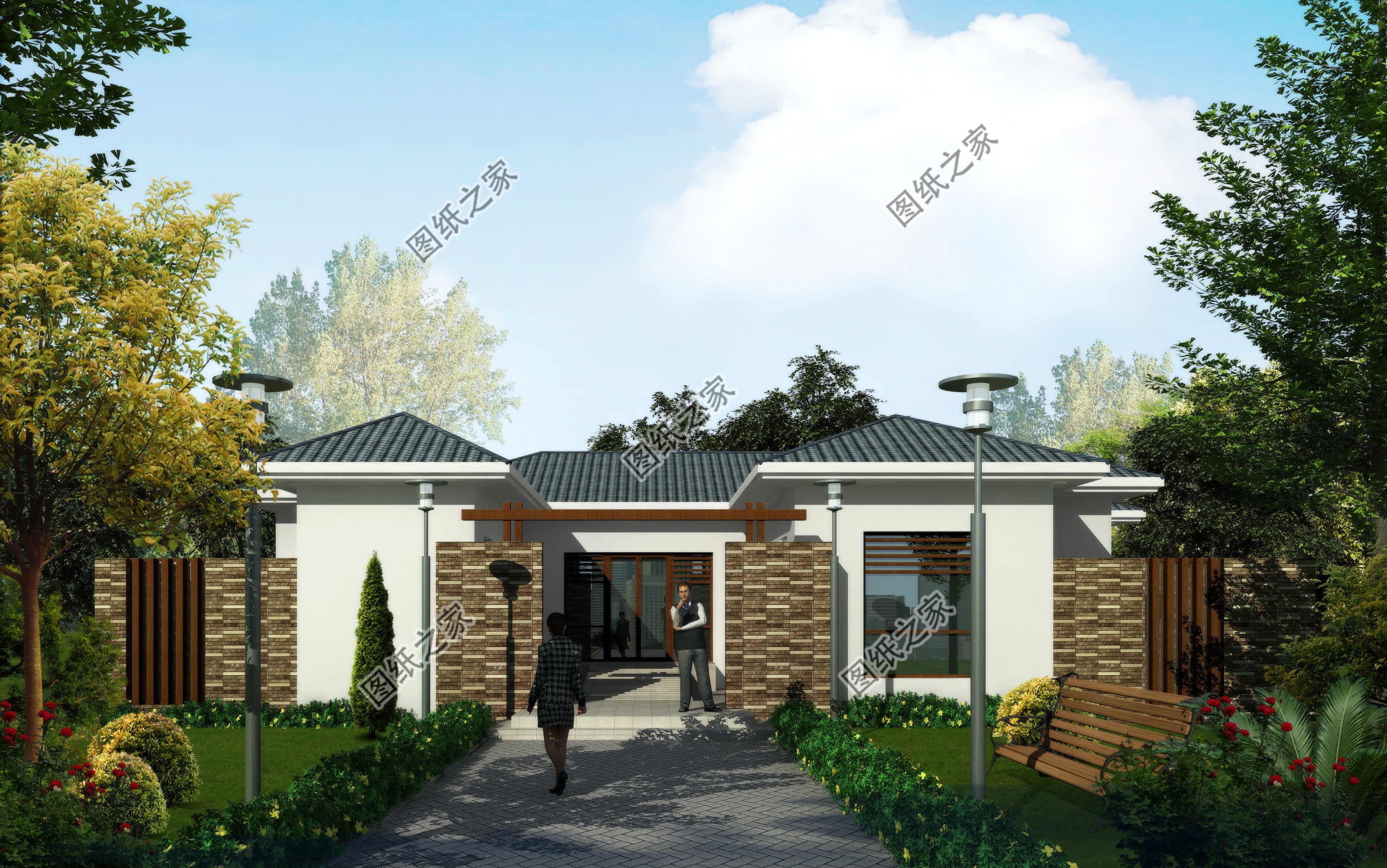 一層平房設計圖農村自建房戶型圖，外觀很有排面，家人很喜歡