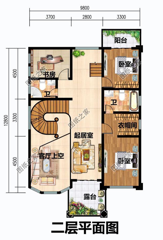 農(nóng)村建房子三層樓圖片，戶型簡單又美觀，適合全家人居住