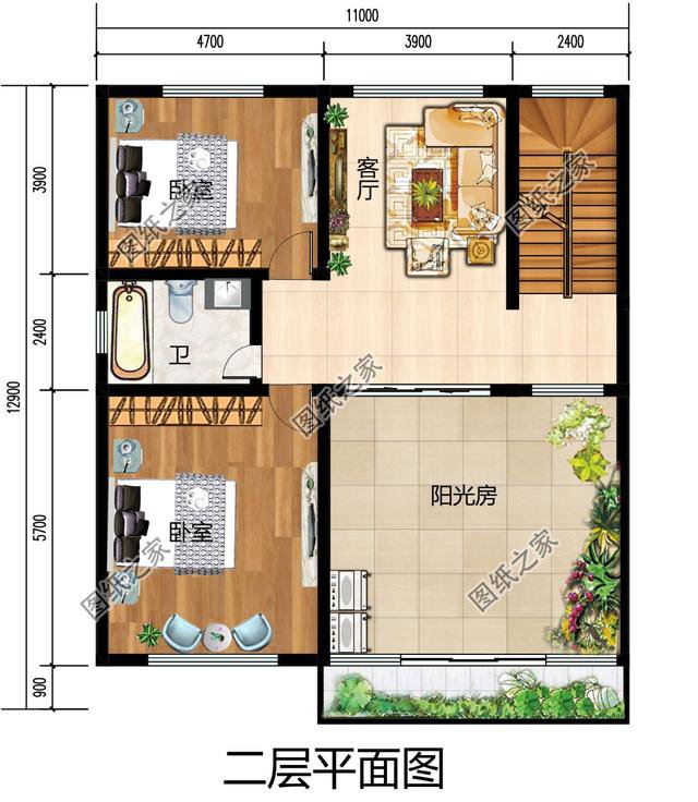 農(nóng)村二層樓簡單大氣效果圖，農(nóng)村建房首選，你心動了嘛