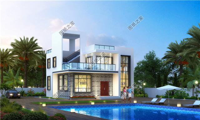 現(xiàn)代二層樓房圖片，設(shè)計合理外觀漂亮，看完后大家都爭著建