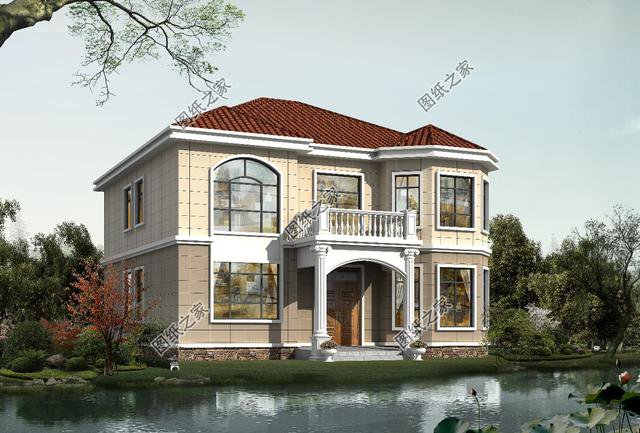 農村簡單大氣二層樓房圖片，設計師最新設計，簡約又不失大氣