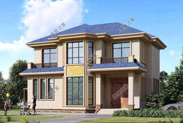 農村簡單大氣二層樓房圖片，設計師最新設計，簡約又不失大氣