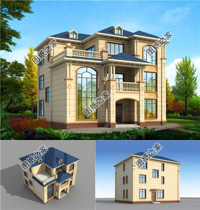 獨棟三層別墅這樣建，絕對沒有人敢說你土，奢華大氣，圖紙快快收藏好