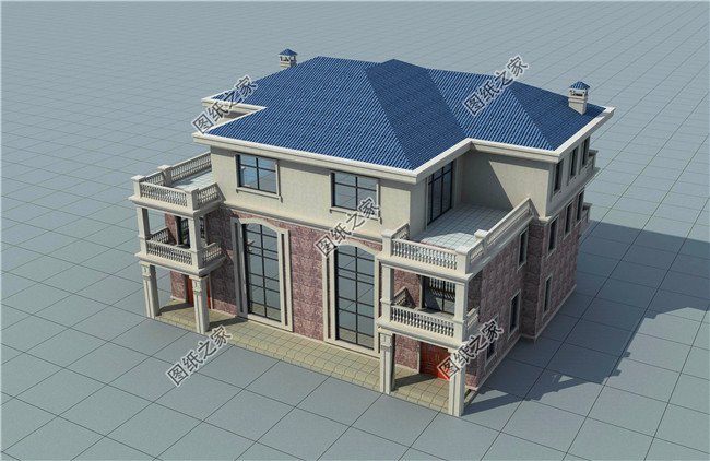 兄弟雙拼四間三層別墅設計圖，這樣建感情更親近，4套戶型外觀全都是精品