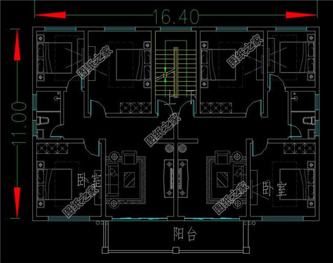 兄弟雙拼四間三層別墅設計圖，這樣建感情更親近，4套戶型外觀全都是精品