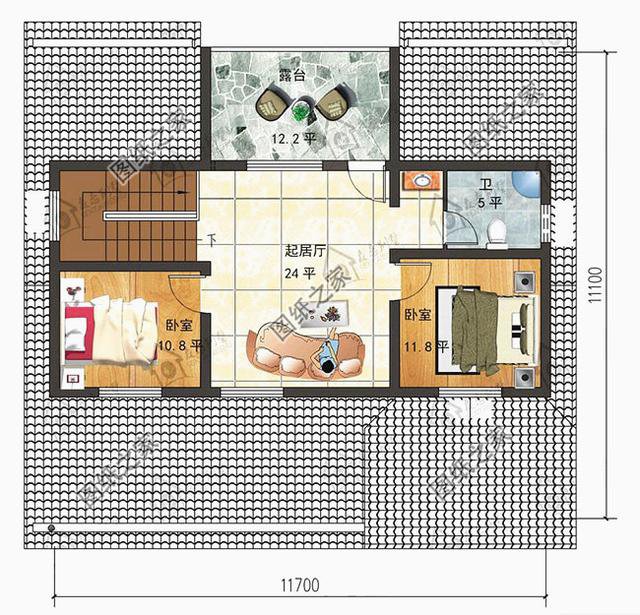 鄉下一層半房子設計圖，既省錢又住的舒適，可以給父母蓋養老房