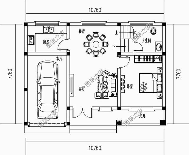 鄉下一層半房子設計圖，既省錢又住的舒適，可以給父母蓋養老房