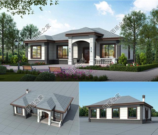 農村自建房一層效果圖，這樣的房子人人都能建好