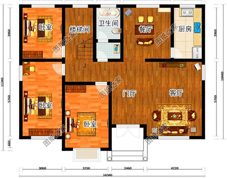 四間兩層經(jīng)典別墅設(shè)計圖，不到40萬的造價，實用省錢又劃算