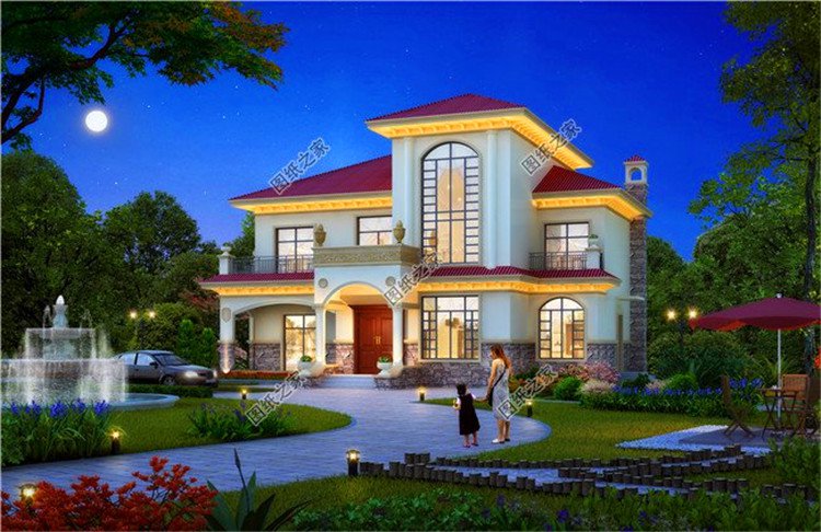 四間兩層經(jīng)典別墅設(shè)計圖，不到40萬的造價，實用省錢又劃算