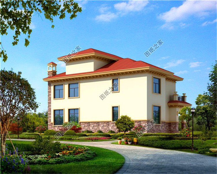 四間兩層經(jīng)典別墅設(shè)計圖，不到40萬的造價，實用省錢又劃算