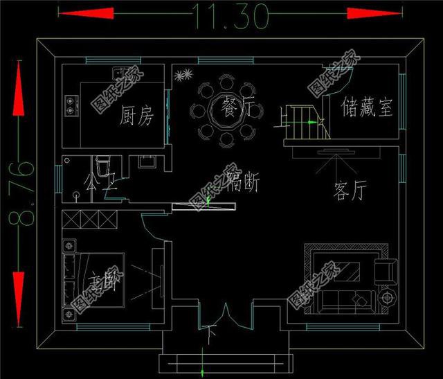 中式仿古自建房設計圖，與傳統元素相結合，適合現代生活習慣