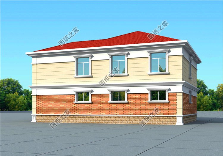 二層豪華別墅，農村200平米自建房圖，宅基地大的不這樣建就可惜了