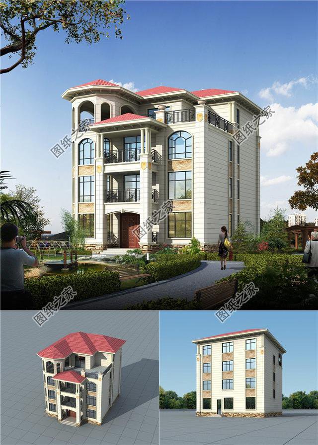 三層半四層別墅設(shè)計(jì)圖，在老家建一棟，親戚朋友都羨慕