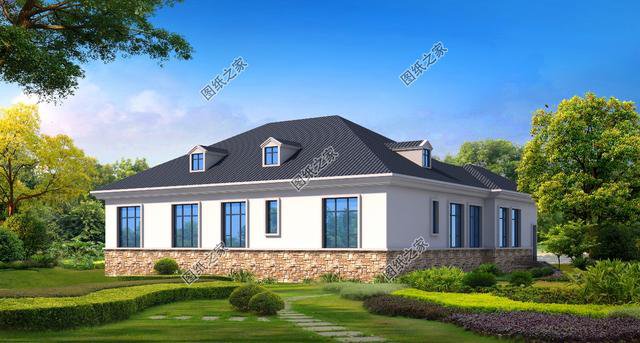 農(nóng)村"七"字形一層自建房效果圖，為農(nóng)村房基地設(shè)計(jì)，快看看吧