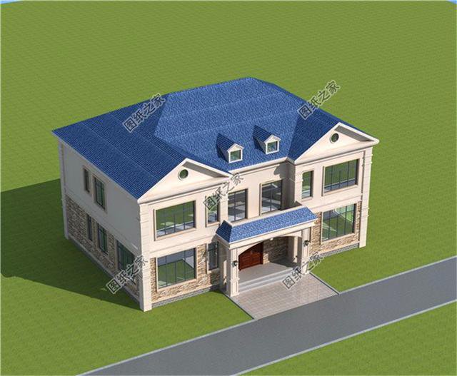 經(jīng)典農(nóng)村兄弟雙拼二層別墅設(shè)計(jì)圖，漂亮大方，快叫上自家兄弟一起蓋吧！