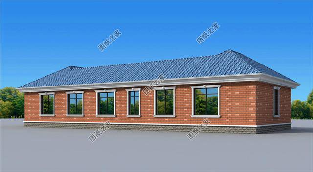 四套最接地氣的農(nóng)村一層三合院效果圖，第二套最好看，含圖紙