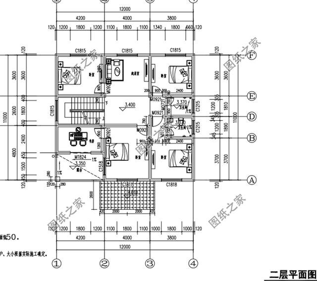 四套12×11米農(nóng)村建房設計圖，戶型大小各不相同，你更喜歡哪一套？