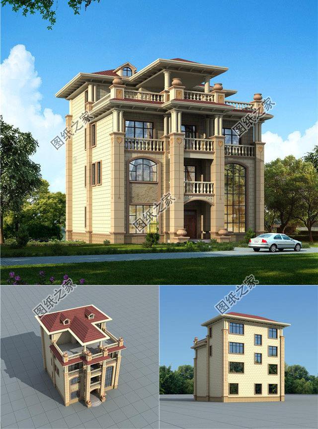 三層半自建房外觀圖，精致細膩，每個人的秘密花園