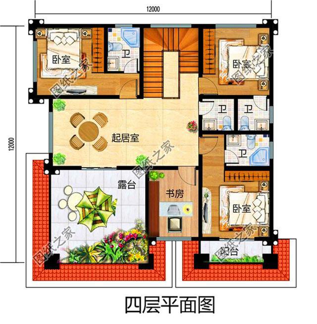 看到這三款三間三層半別墅式樣圖，家里人見了都心動，而我是激動！