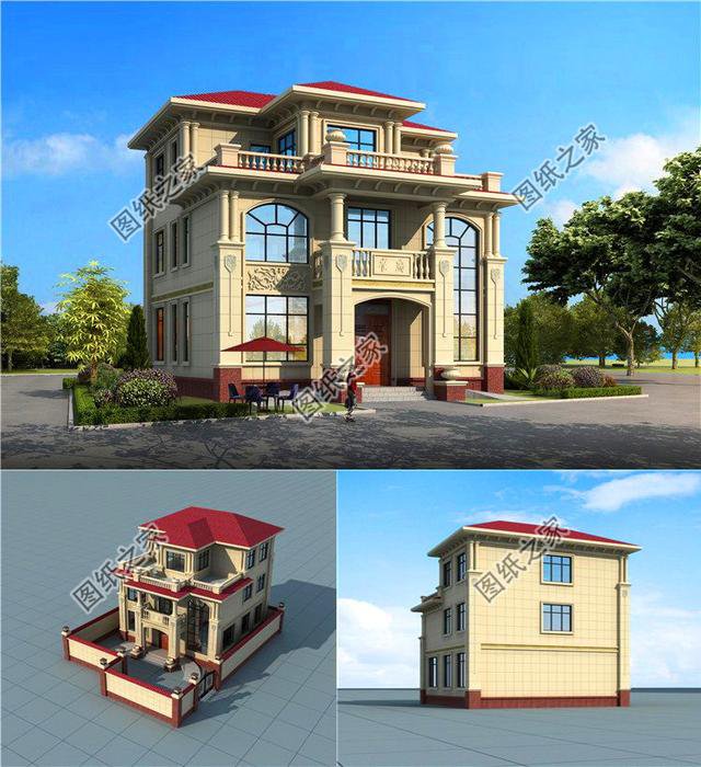 占地120平方米兩層半房屋設計圖，簡直就是農村自建房中的潮流