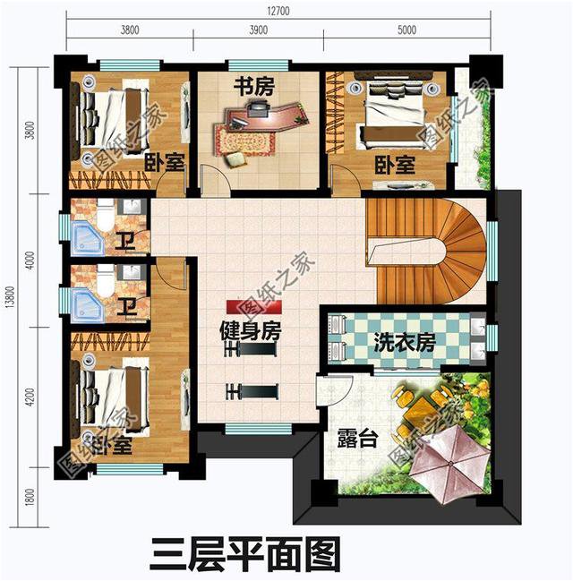 看這三款農村新中式三層樓房圖片，極具中國風，農村土豪的專屬別墅