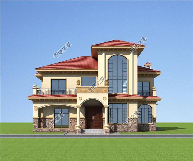 復式二層洋房設計圖，洋氣實用，孩子都樂意回來住了