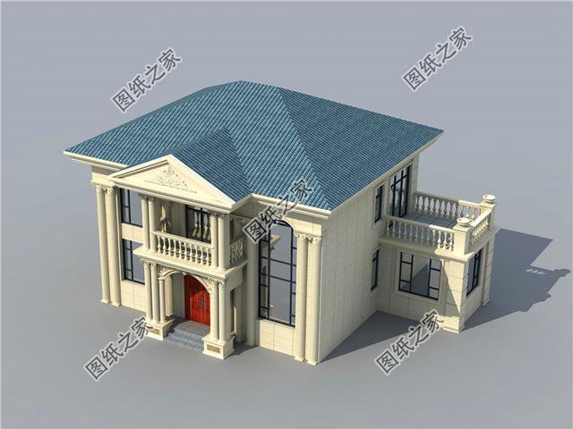 復式二層洋房設計圖，洋氣實用，孩子都樂意回來住了