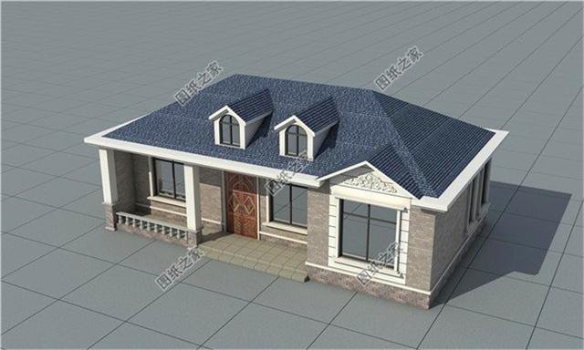 農村一層90平方米住房圖，這樣的建造成本低，有宅基地就能蓋