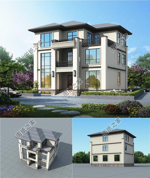 農村三層帶地下室戶型圖，有全套圖紙，簡直秒殺村長家