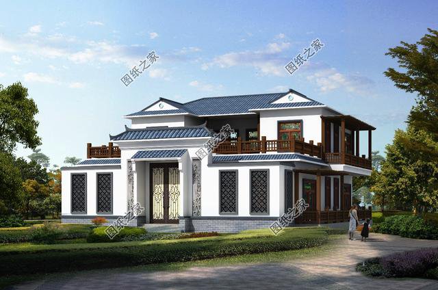 農村別墅四合院復式戶型，也就只有四合院，才是農村該建的房子