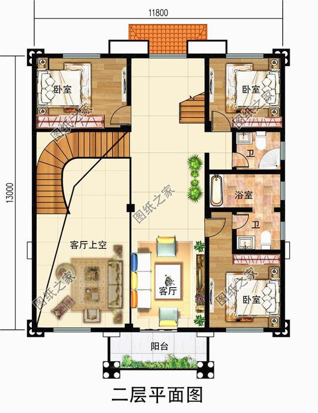 獨棟三層別墅設計圖，建成太氣派，讓鄰居羨慕去吧