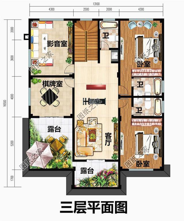 獨棟三層別墅設計圖，建成太氣派，讓鄰居羨慕去吧