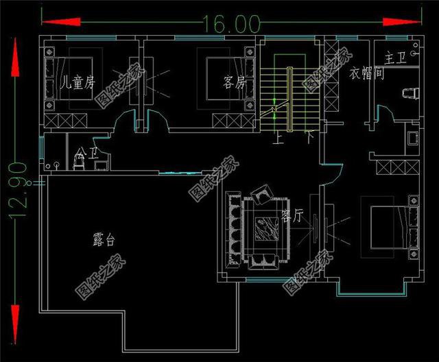 二層磚混結構鄉村別墅圖，安全性高，房屋戶型設計合理